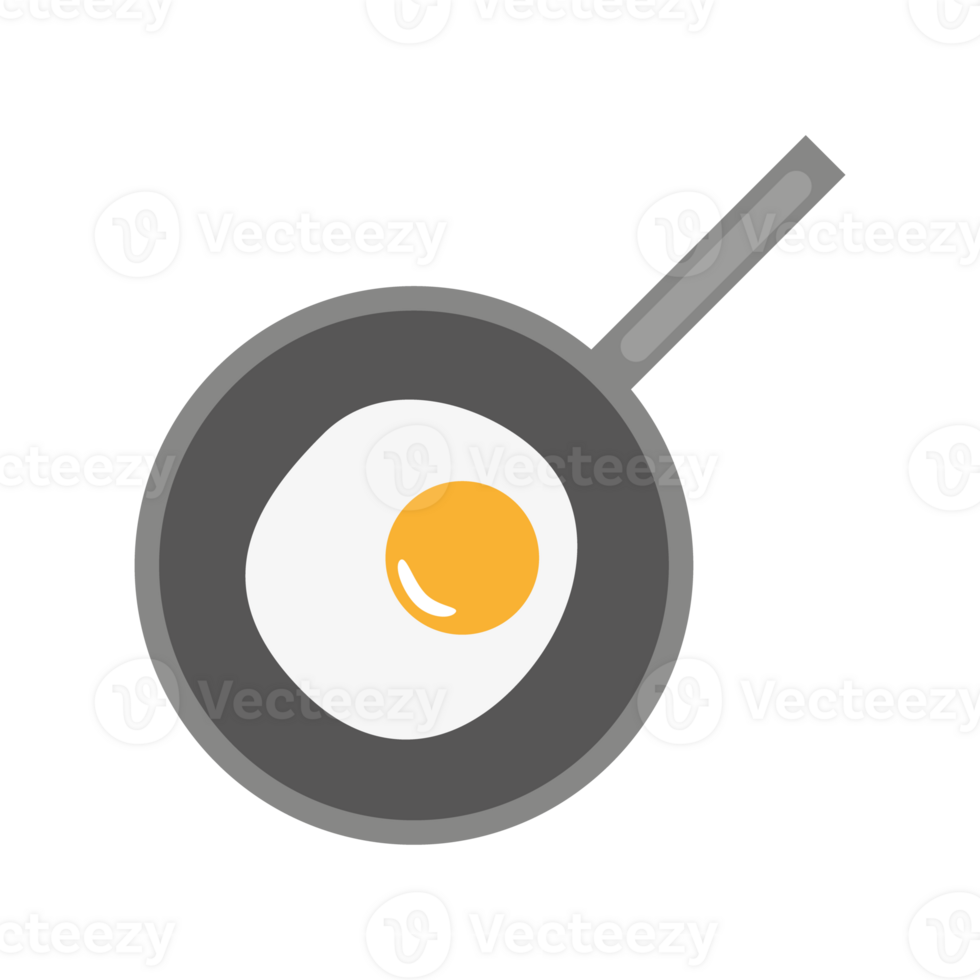 Fried egg cartoon. character design. wallpaper. free space for text. copy space. png
