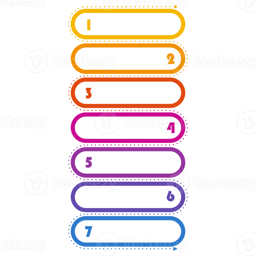 Infographic with 7 steps, process or options. png