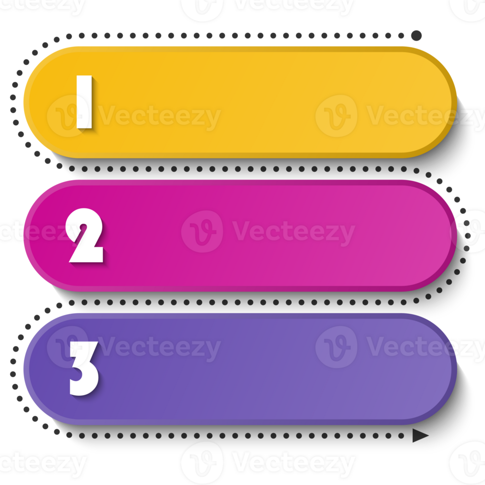 Infographic with 3 steps, process or options. png
