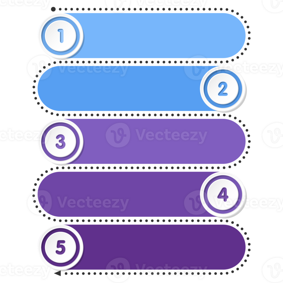 Infographic with 5 steps, process or options. png
