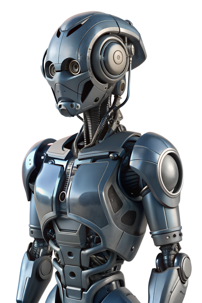Advanced Humanoid Robot with Metallic Body. png