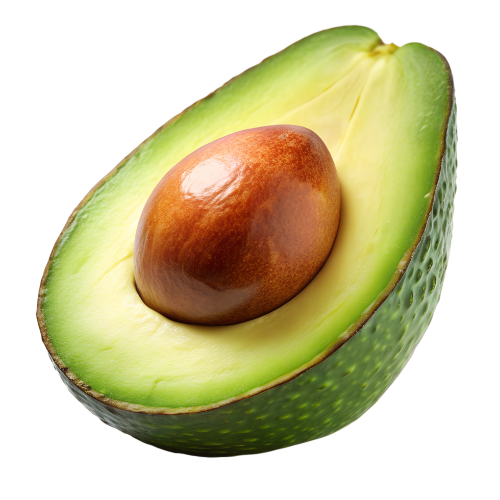 Isolated Avocado. One Sliced Avocado png