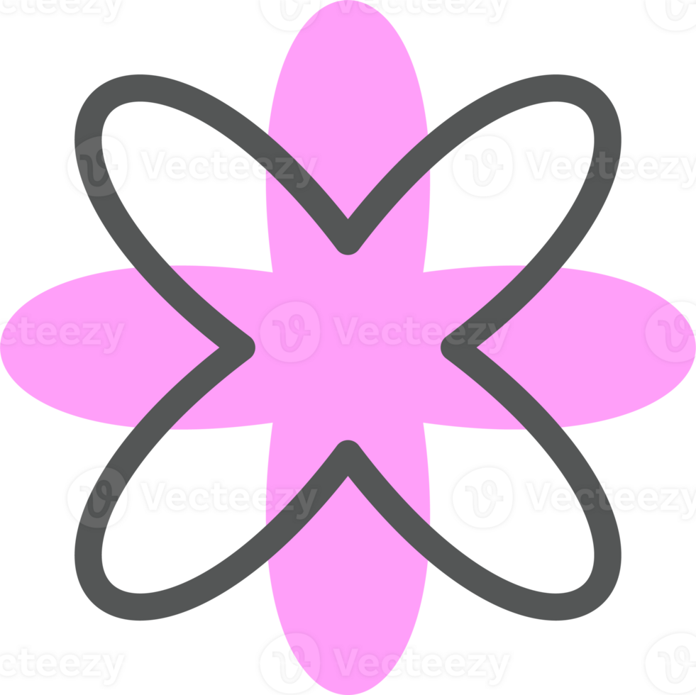 Abstract geometric element for design. Neobrutalism graphic shape. Minimal groovy Y2k retro sticker. Retro labels. png