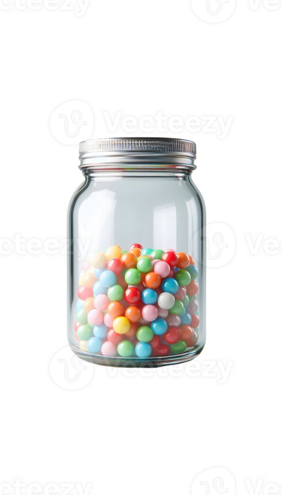 Candy in a jar isolated on transparent png