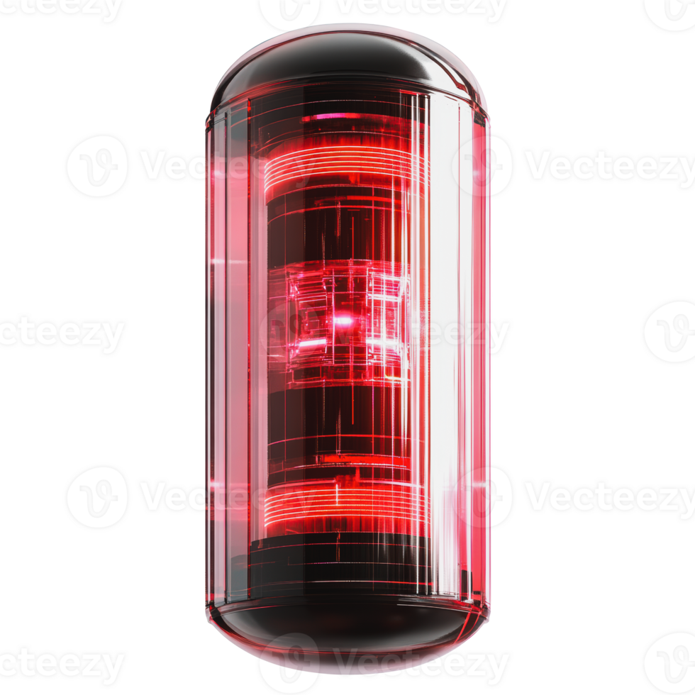 Futuristic red light device on a sleek surface png