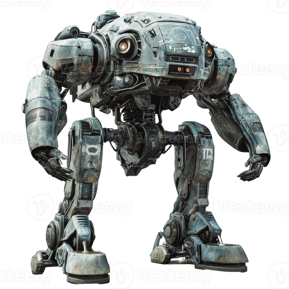 Robot in a futuristic setting png