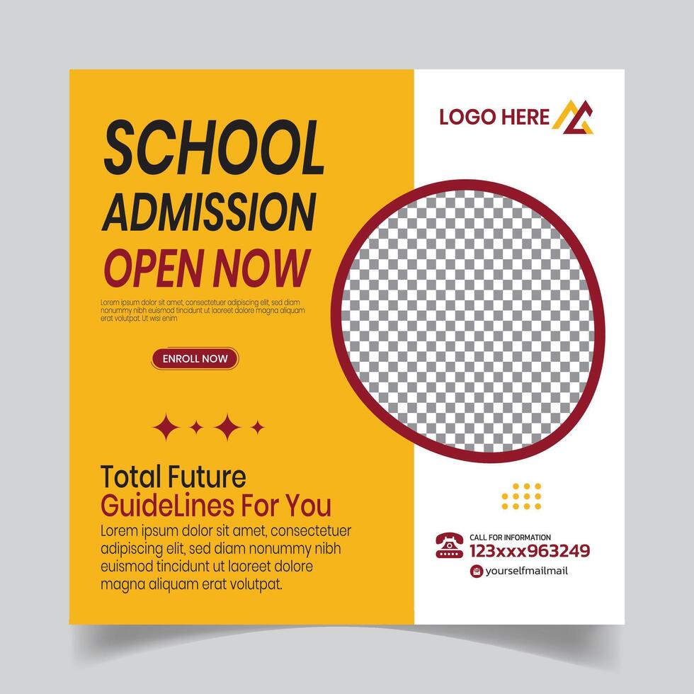 Professional Education Post Design Layout vector