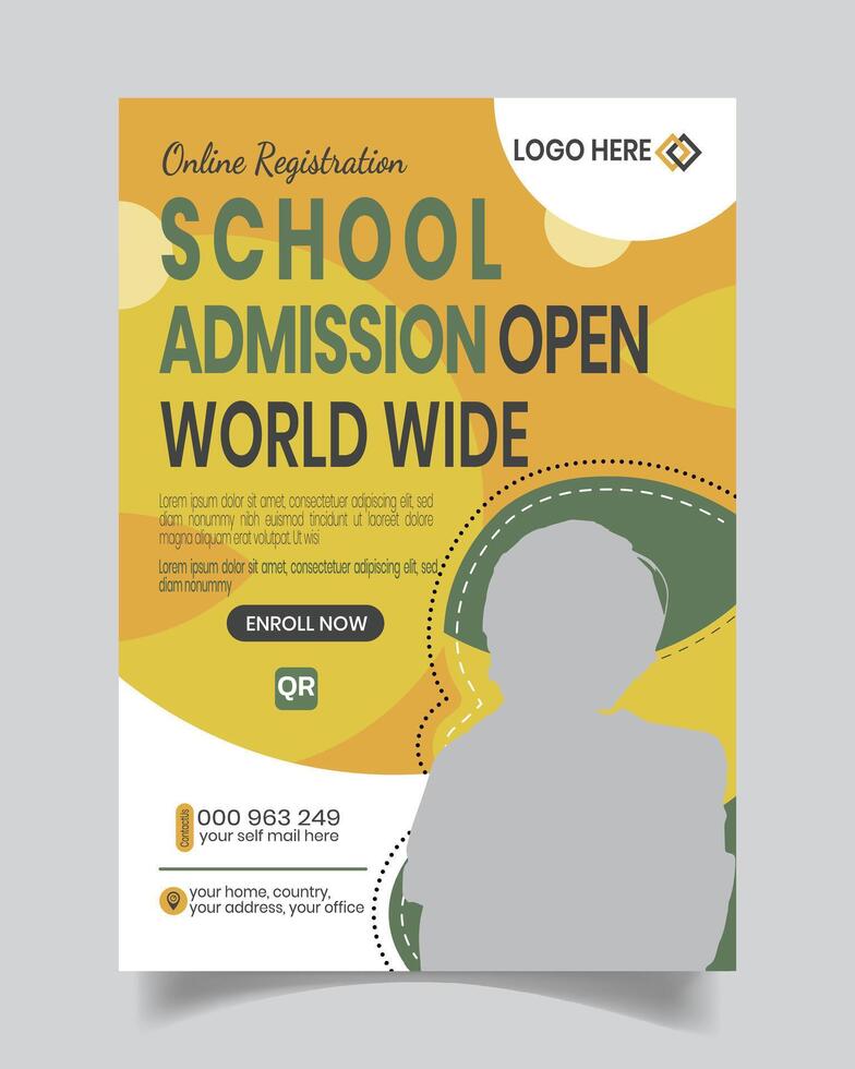 Trending Luxury Back to School Flyer Template Design vector