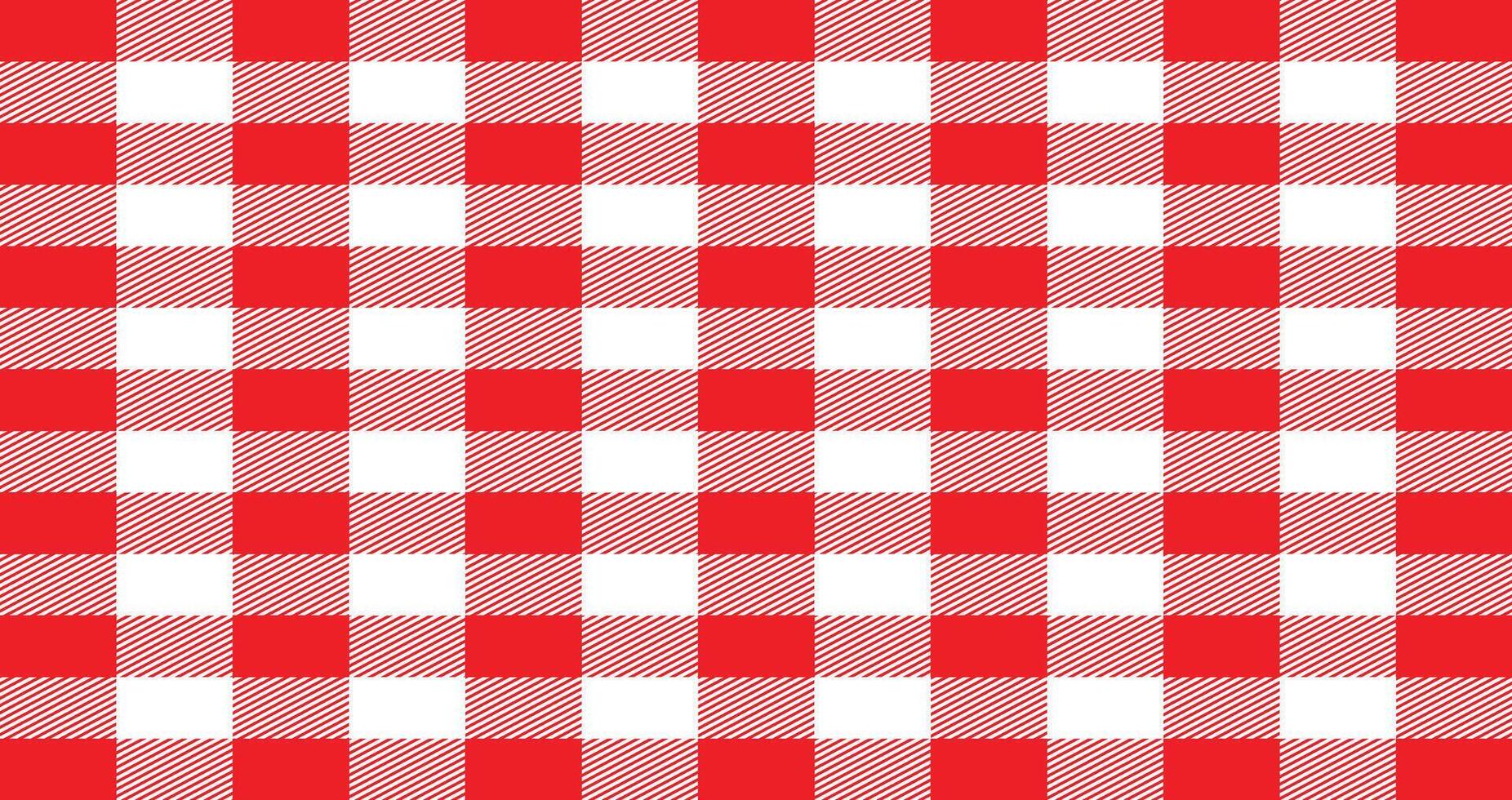 red and white checkered tablecloth vector