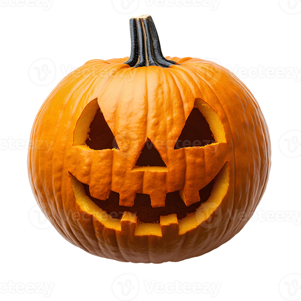 halloween jack o lantern pumpkin . halloween concept for an orange jack o lantern pumpkin . happy halloween pumpkin isolated png