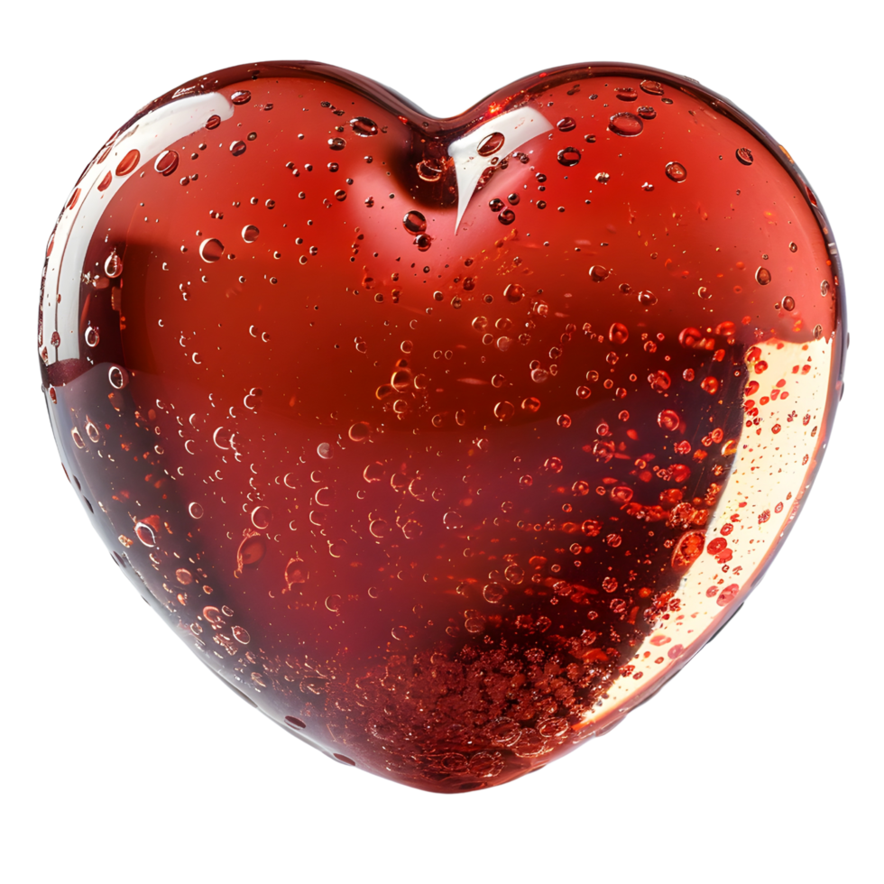 Red heart bubble png