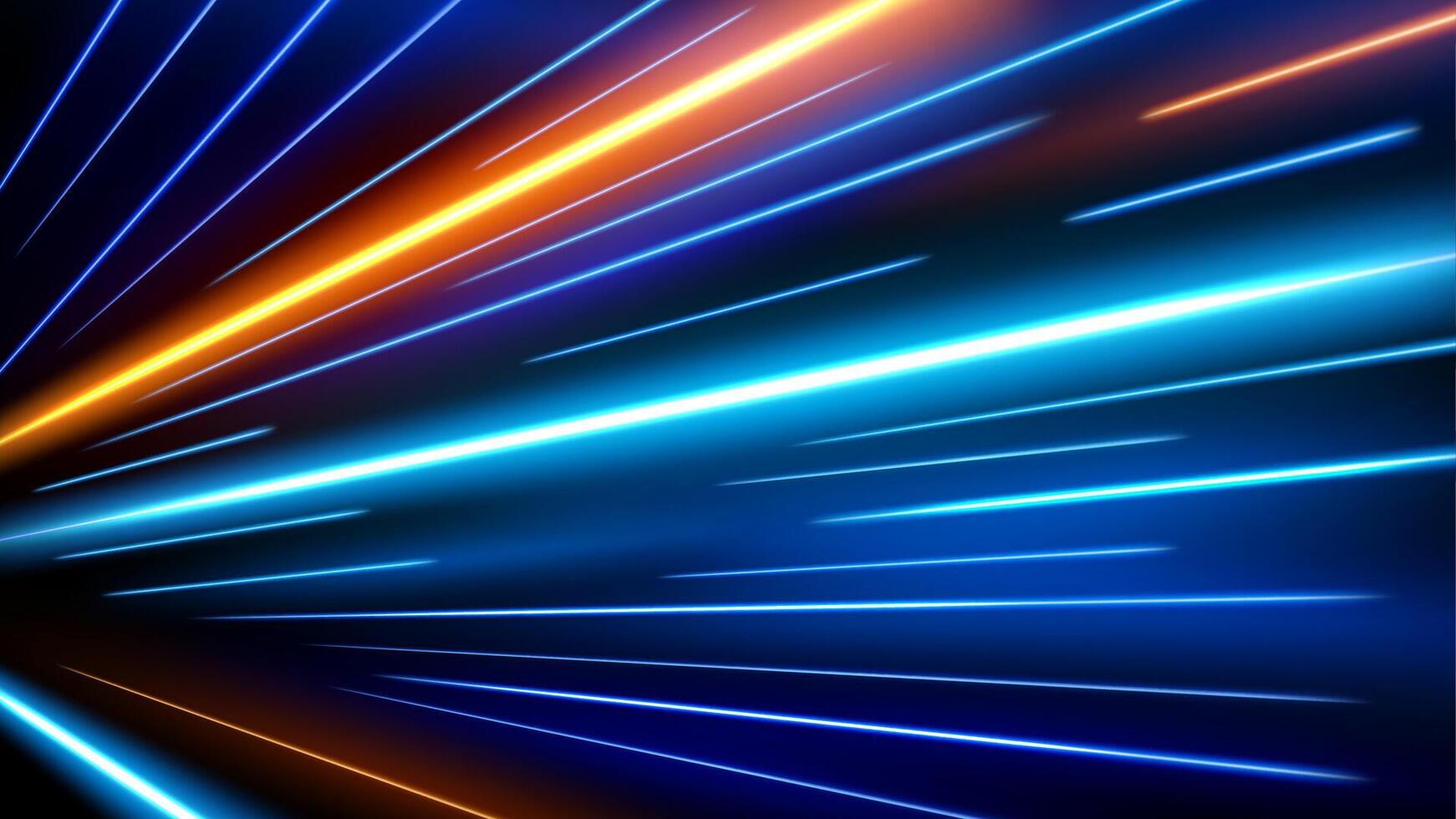 Colorful Light Trails, Long Time Exposure Motion Blur Effect, Illustration vector