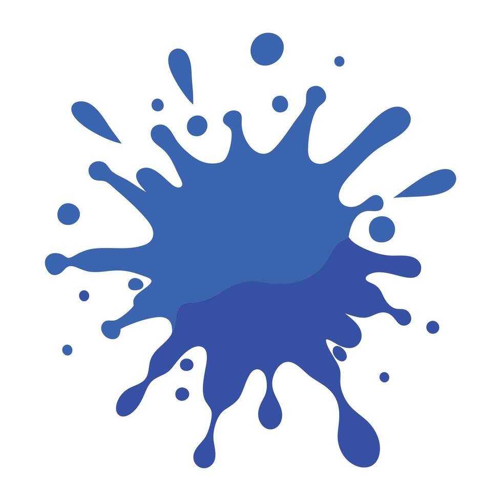 Creative Blue Paint Splash Elements vector