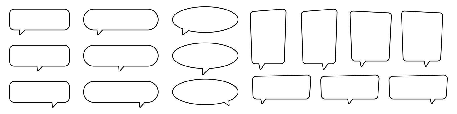Speech bubble, speech balloon, chat bubble line art icon for apps and websites. vector