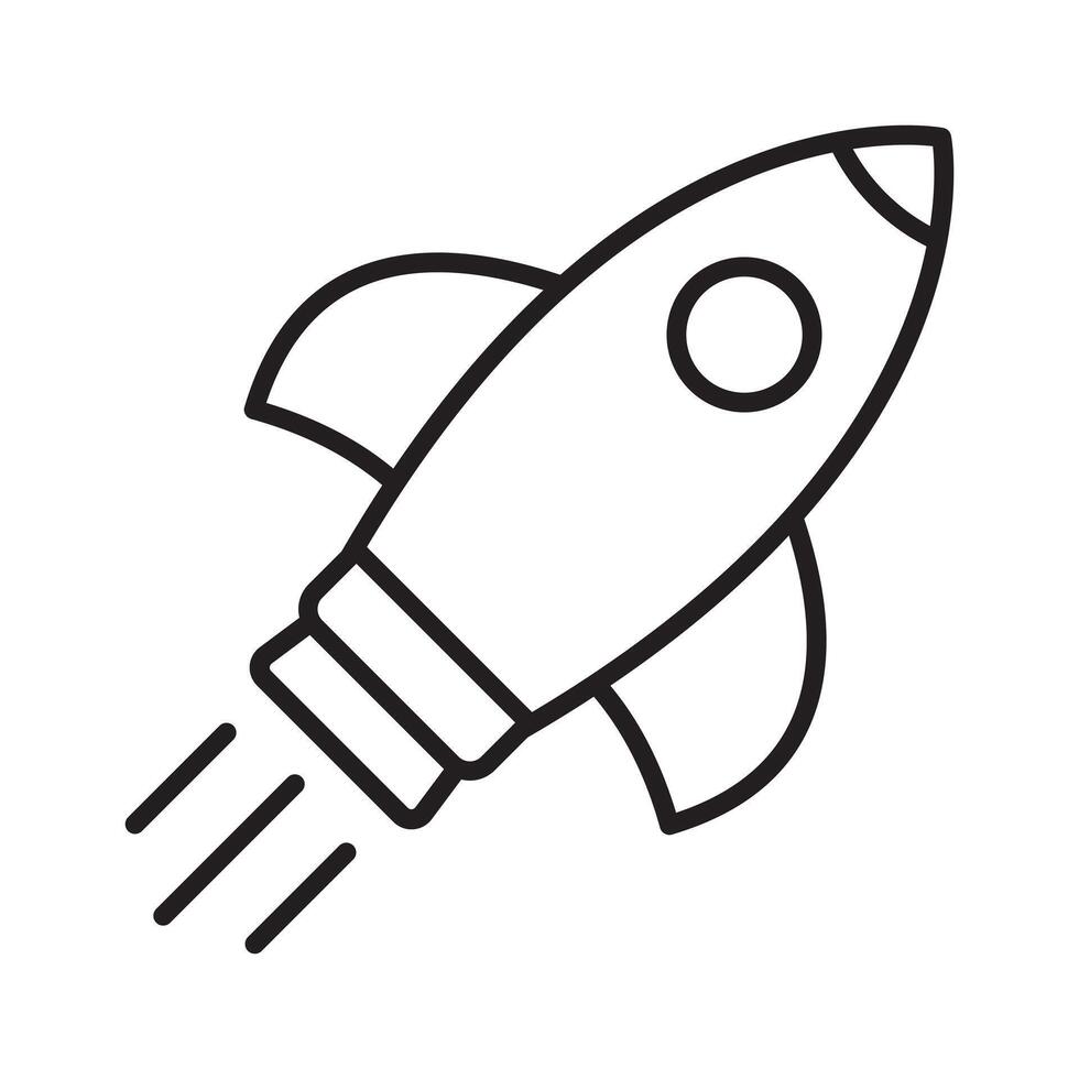 Rocket icon. Simple rocket sign. Rocket launched icon. vector