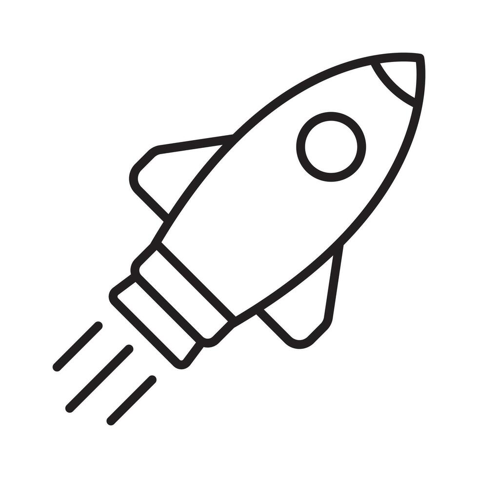 Rocket icon. Simple rocket sign. Rocket launched icon. vector