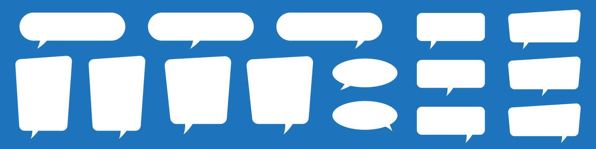 Set of speech bubbles. Speak bubble text, cartoon chatting box, message box. Blank empty speech bubbles. vector
