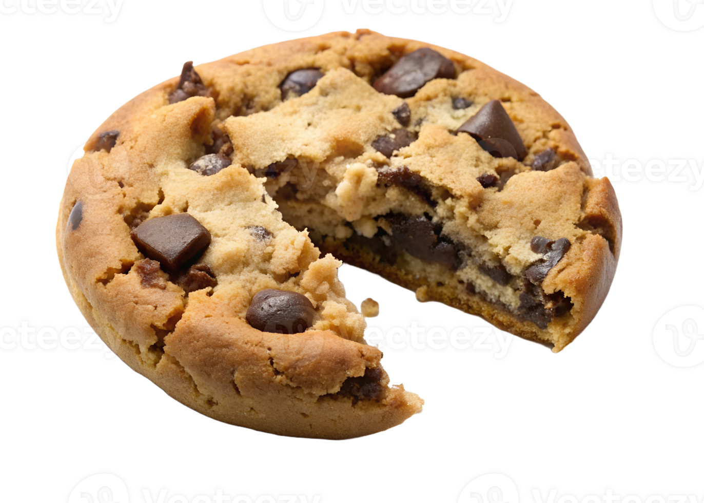 An Half Eaten Chocolate Cookie With Crumb Transparent png