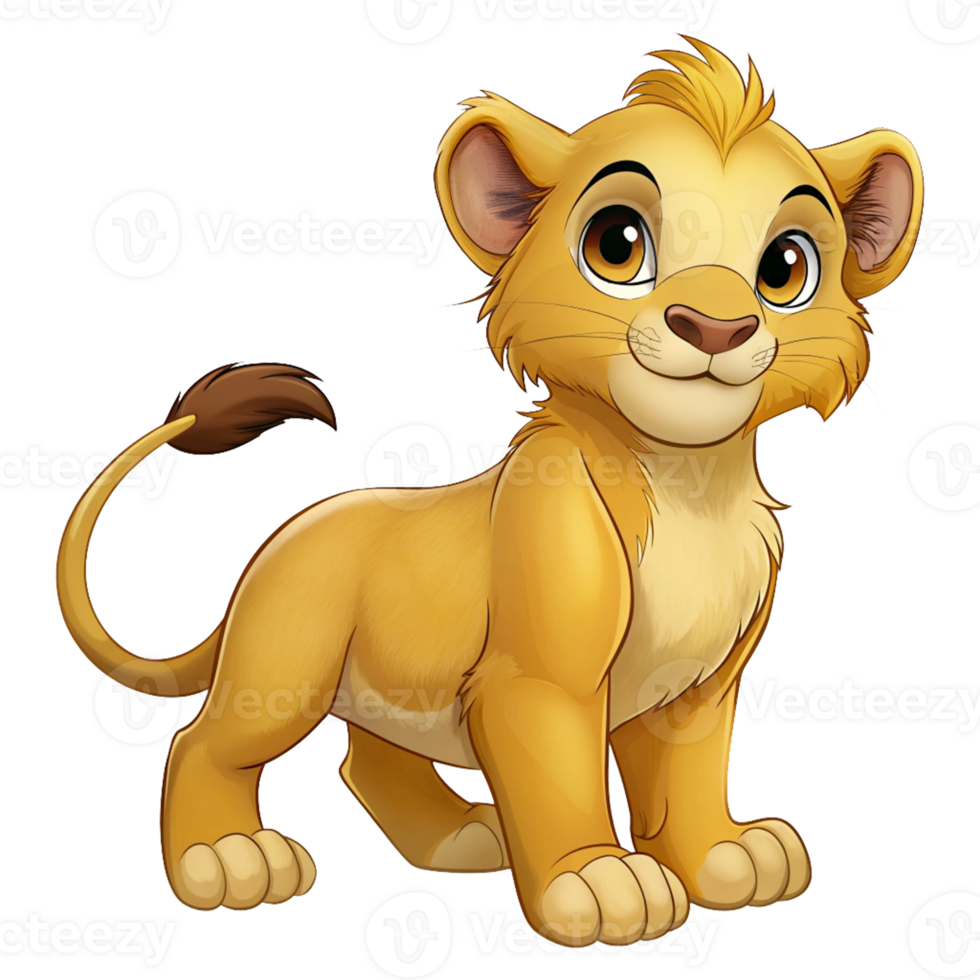 Lion Cub 3D cartoon picture png