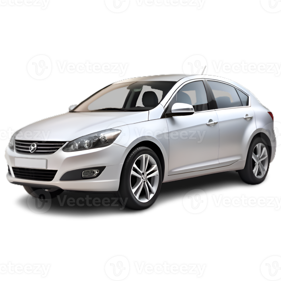A modern white color car png