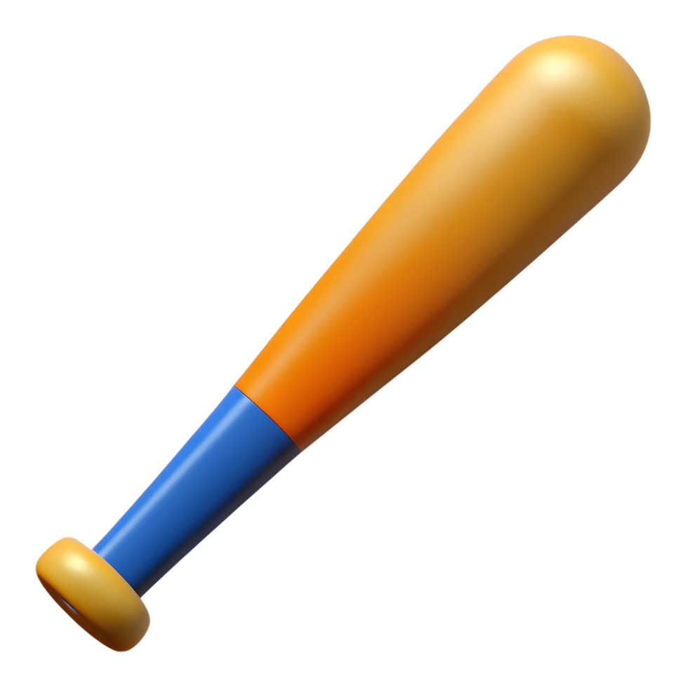 Baseball bat 3d rendered illustration isolated on the transparent background png