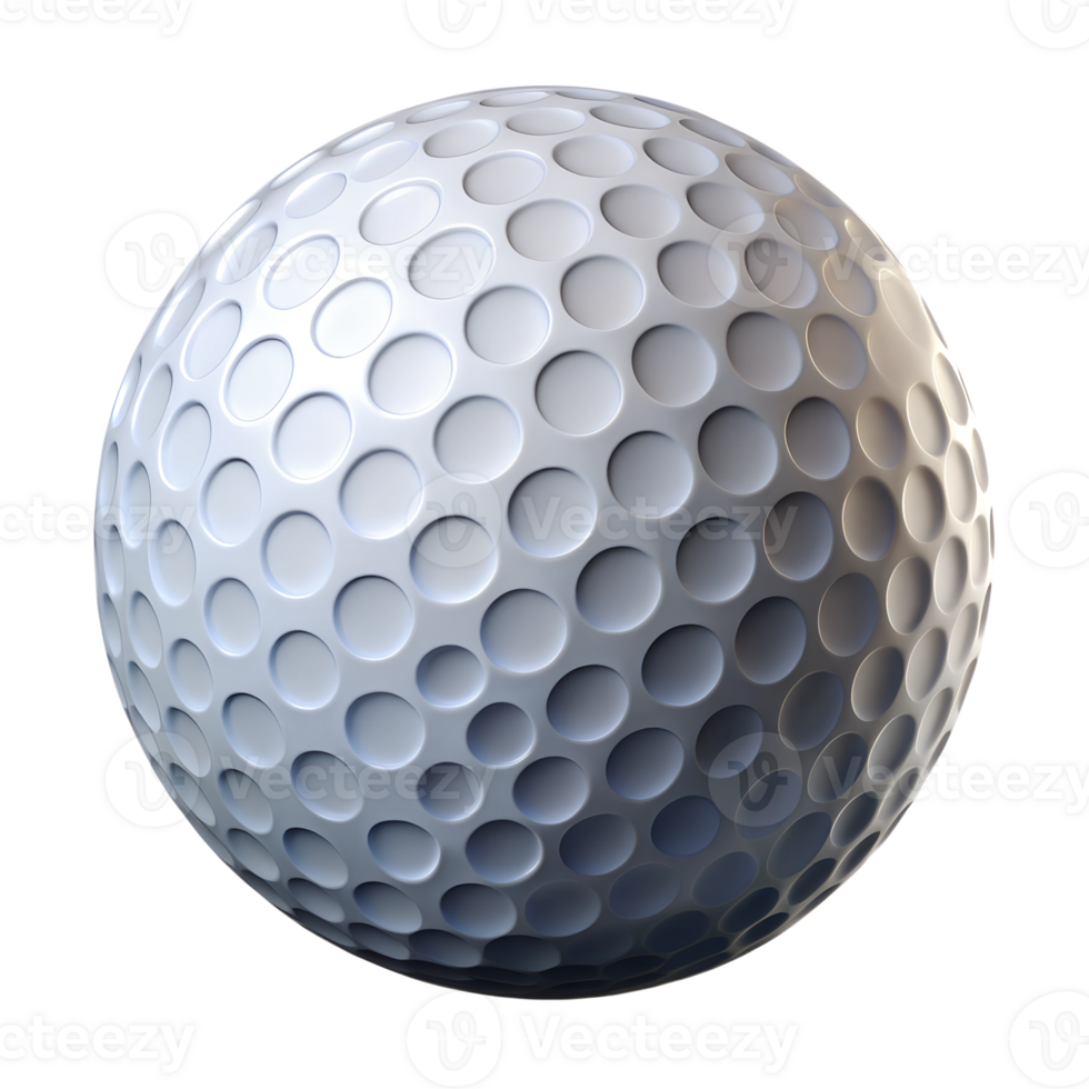 Golf ball 3d rendered illustration isolated on the transparent background png