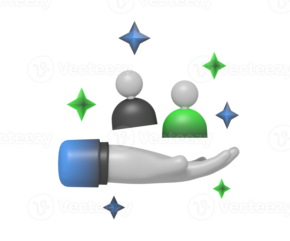 Hands holding profile group png
