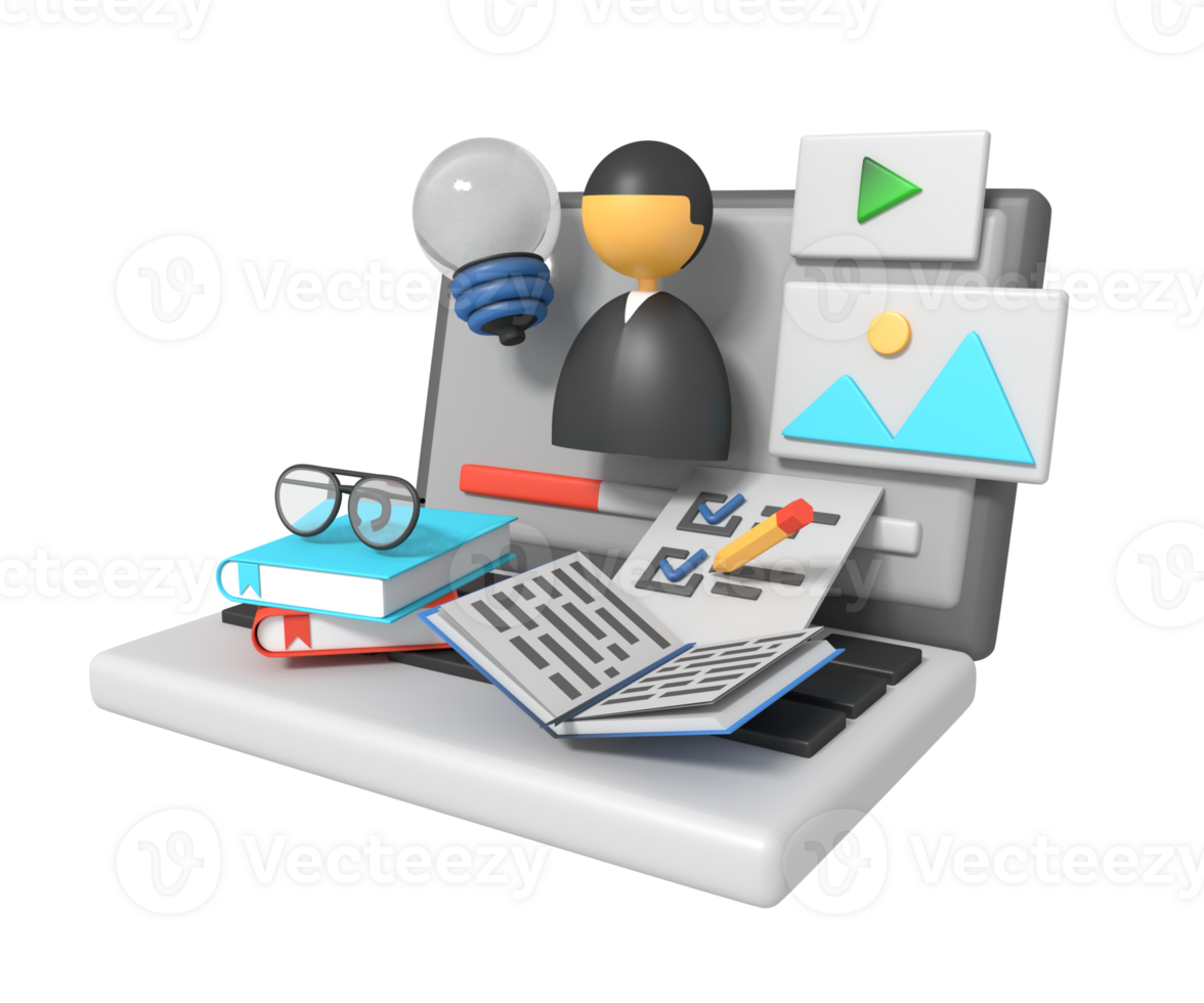 Distance web learning the online workshop concept png