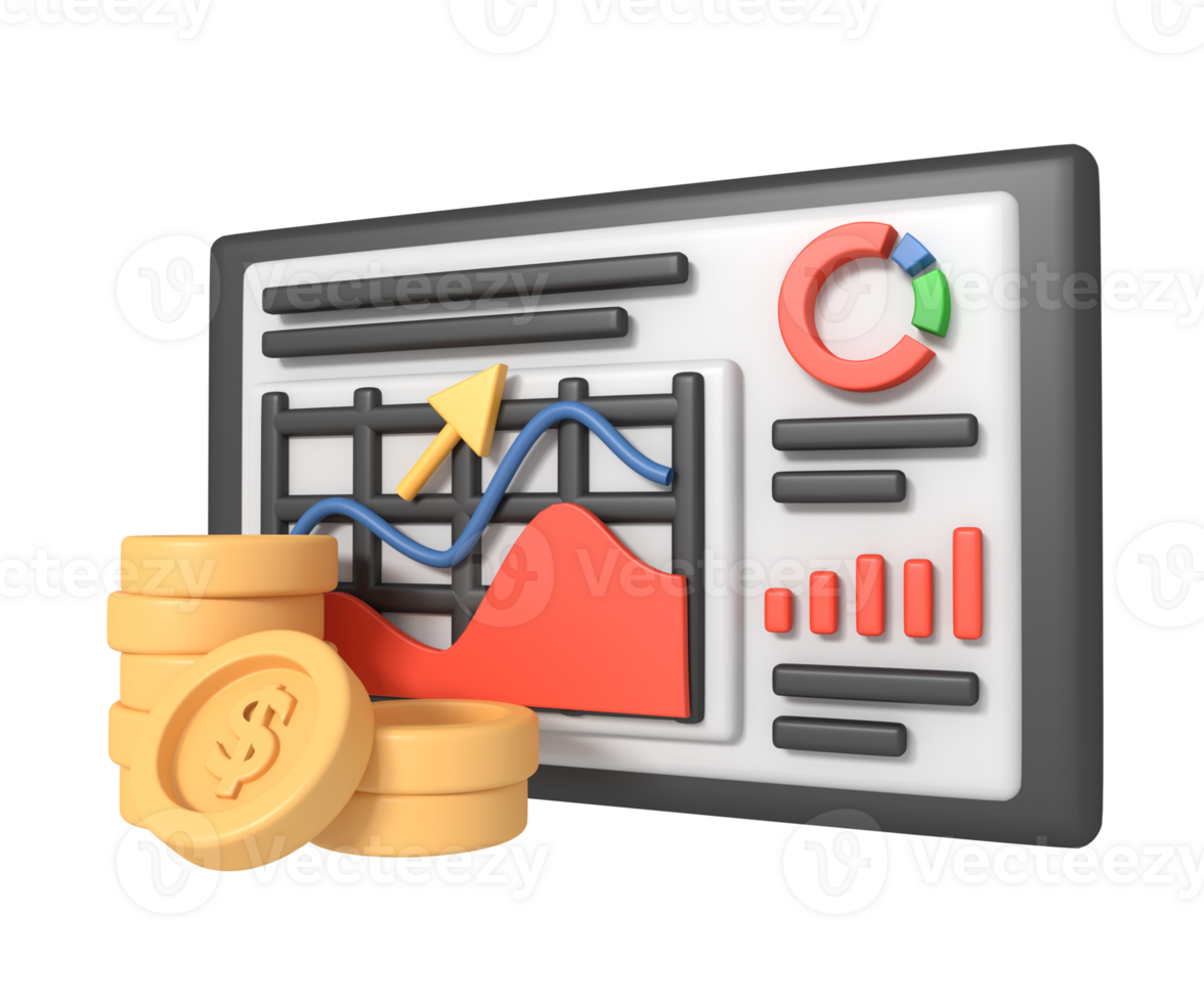 Financial analyzing graphs, charts and diagram other data concept png