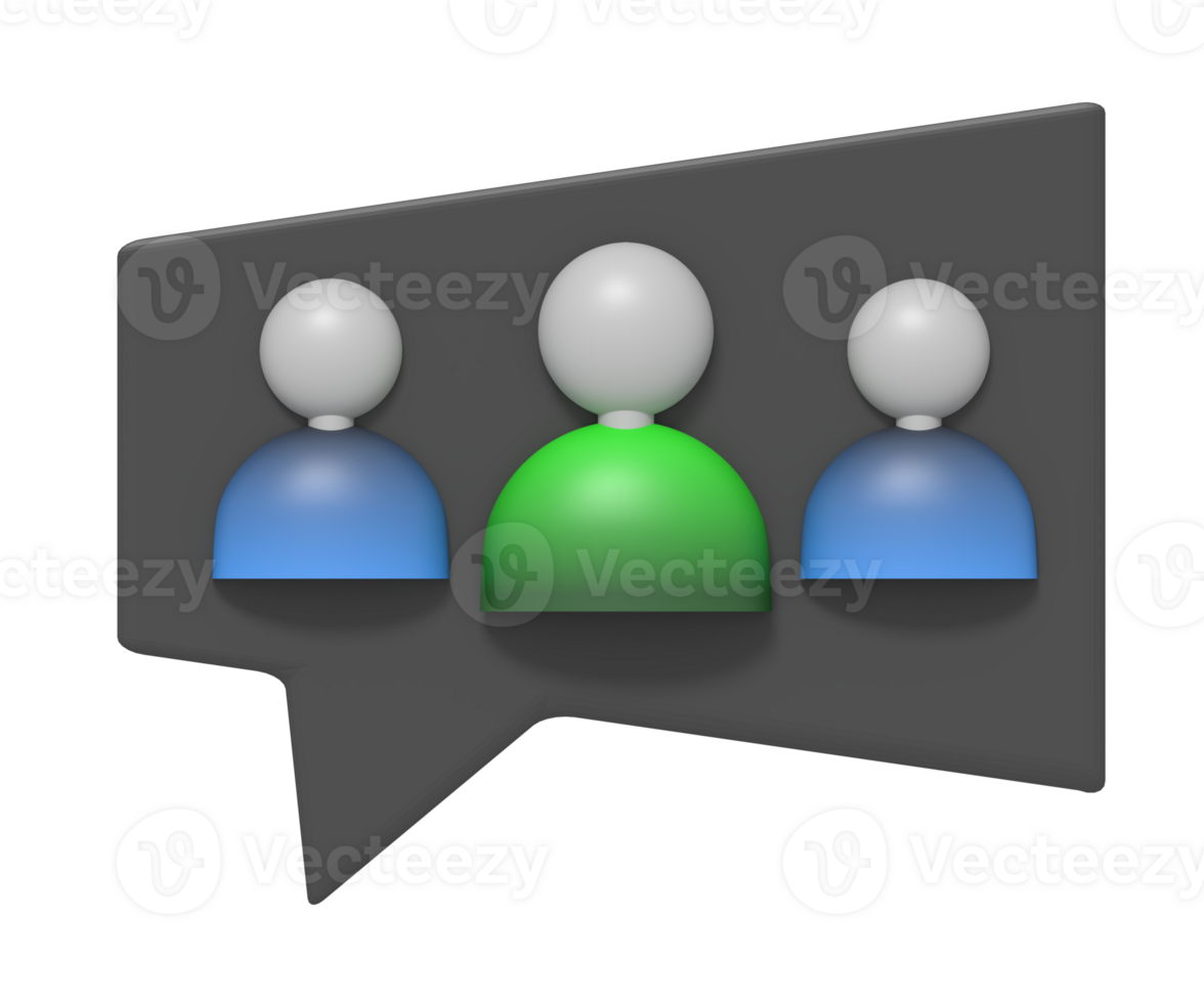 Group chat on dialogue bubble png