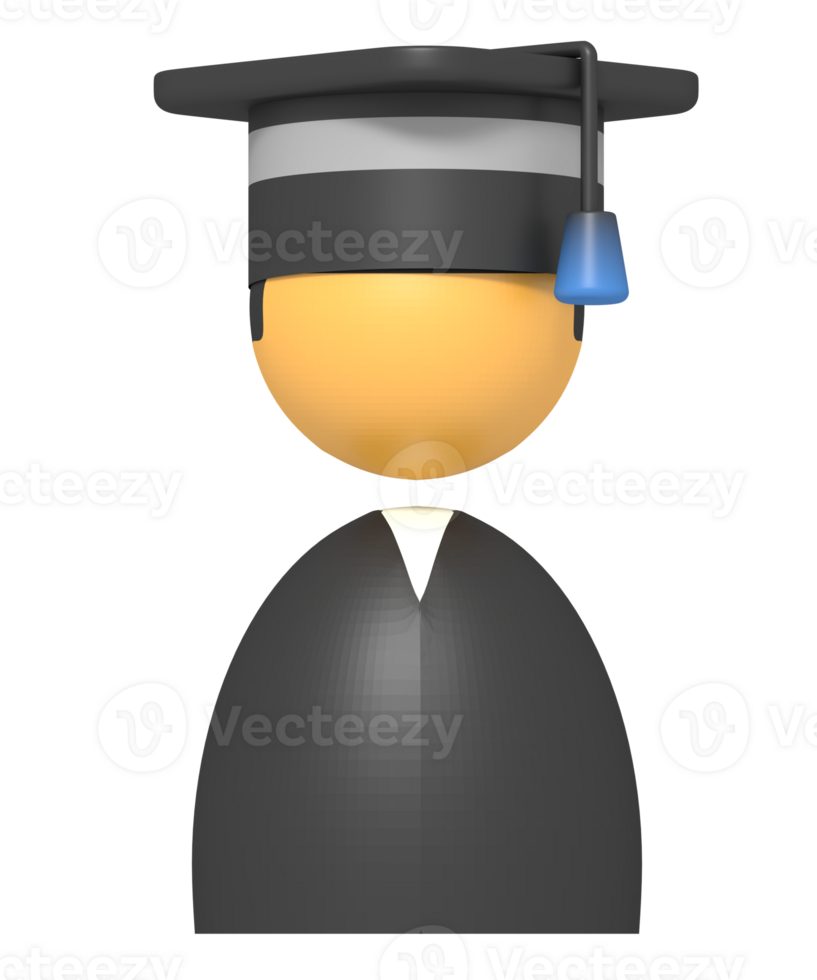 A man with mortarboard png