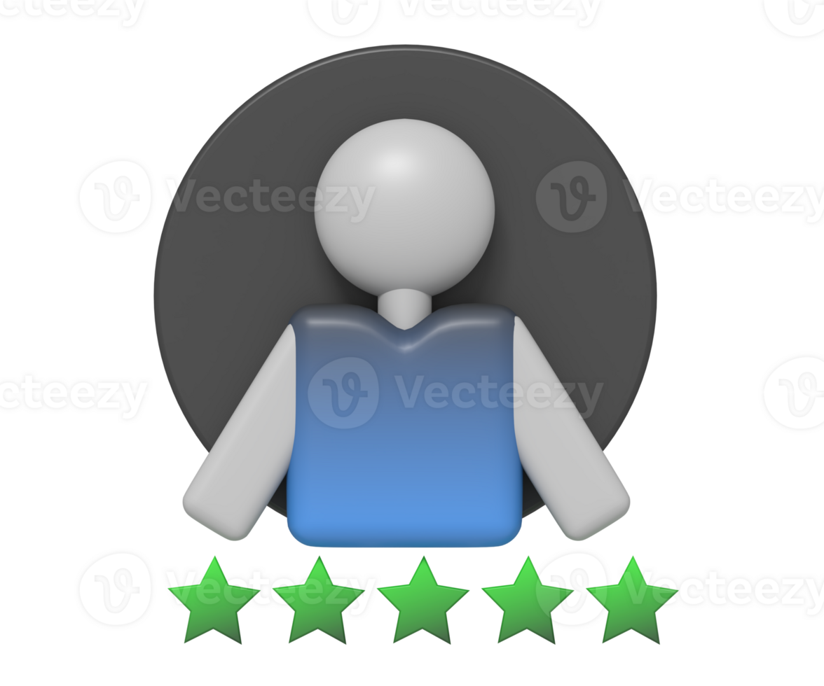 Profile with star rating png