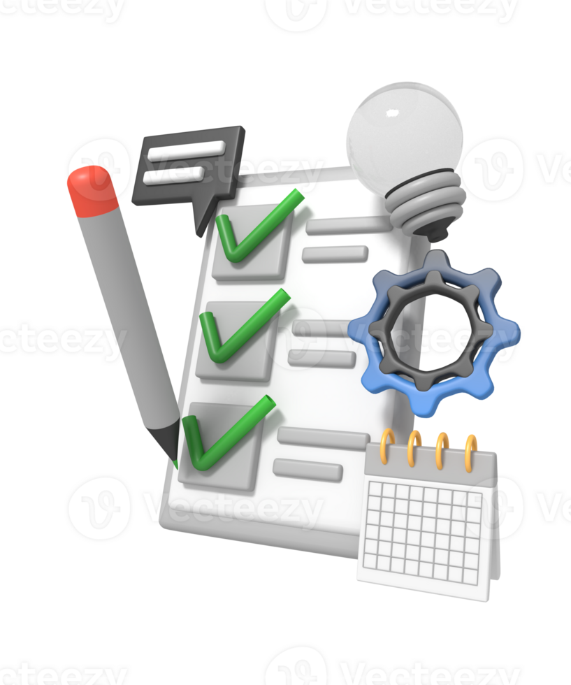 Schedule planning filling check list png