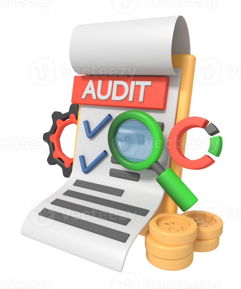 Asset management finance audit concept illustration png