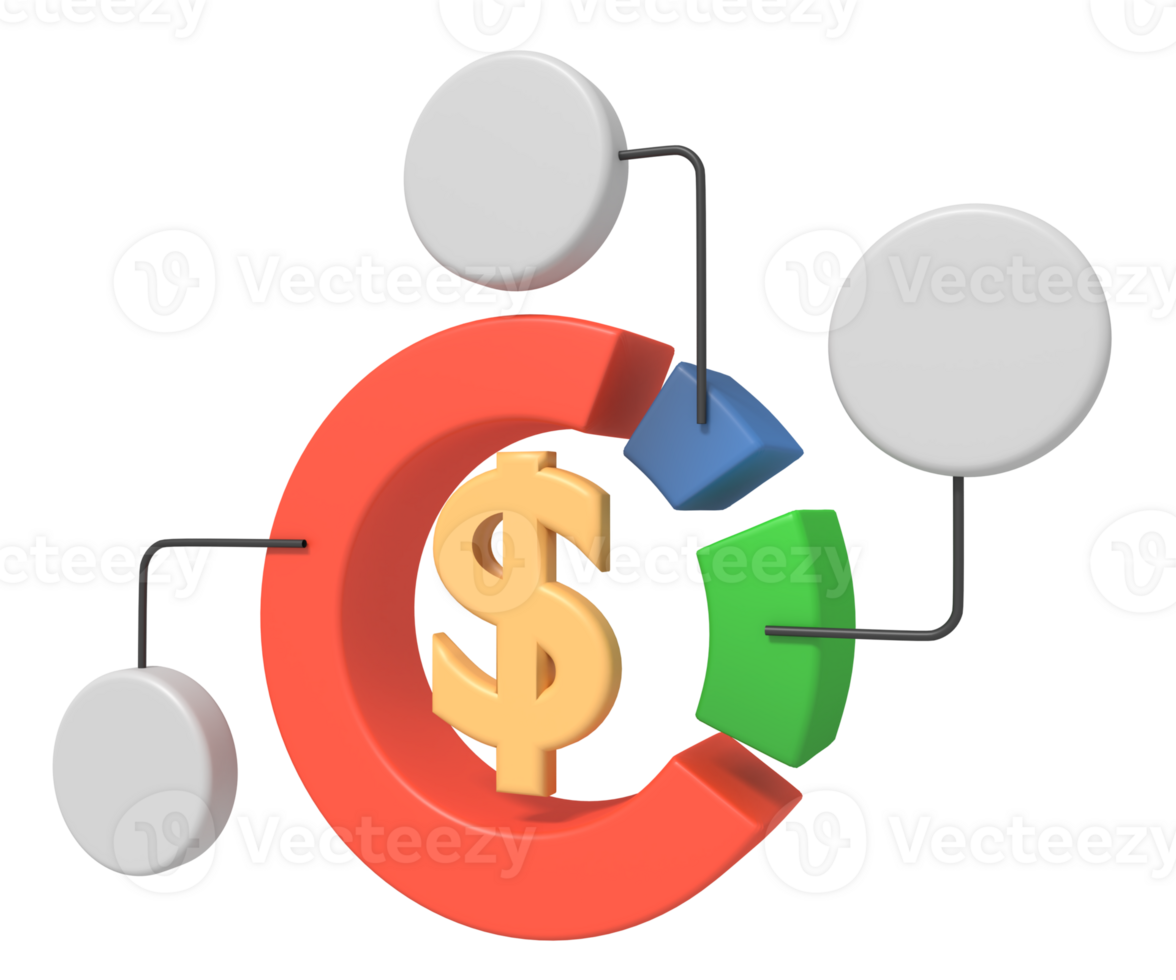 Asset management allocation financial concept illustration png