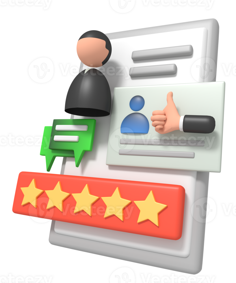 Review and feedback customer loyalty illustration for online shop app concept png