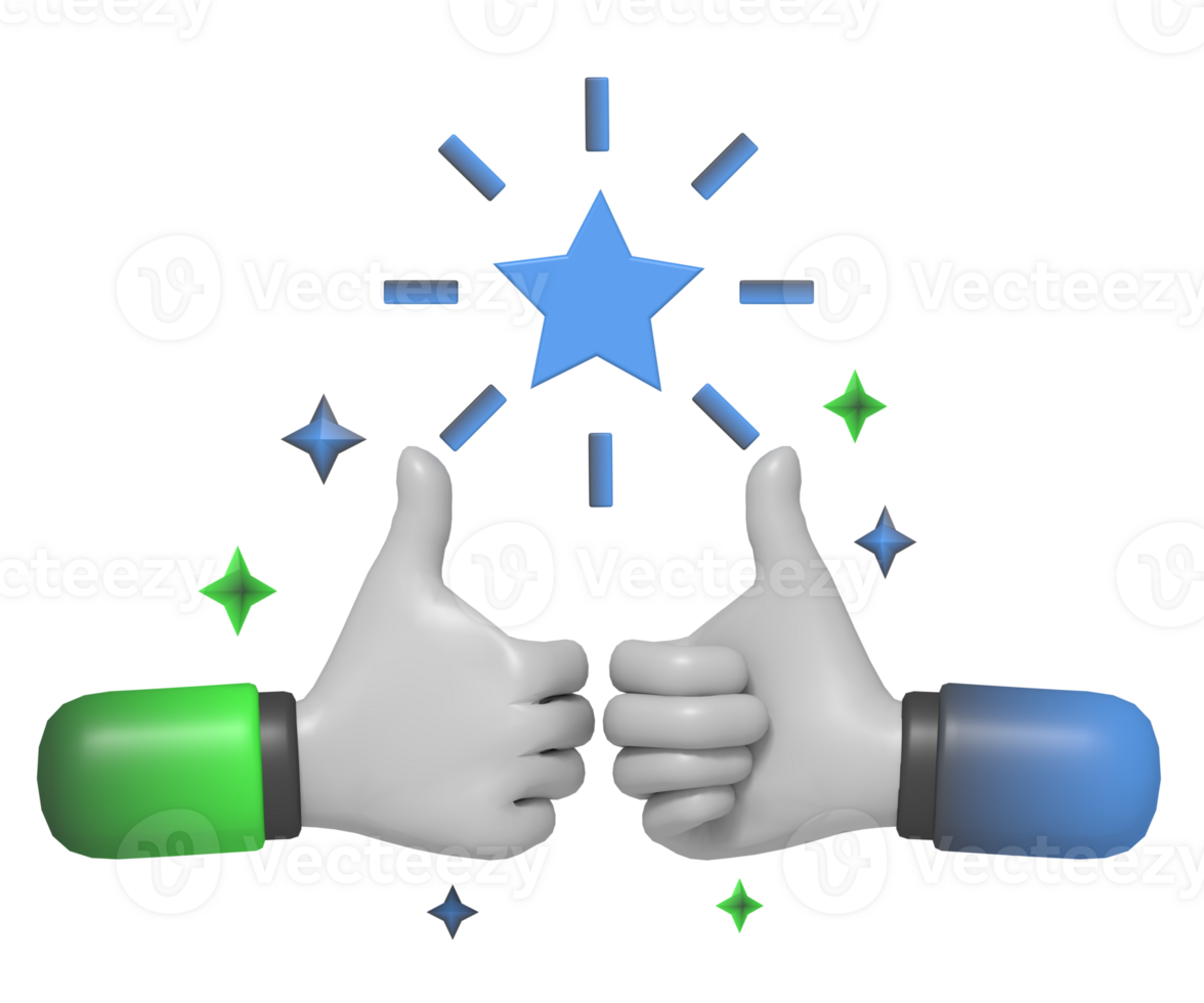 Two hands thumbs up pose png