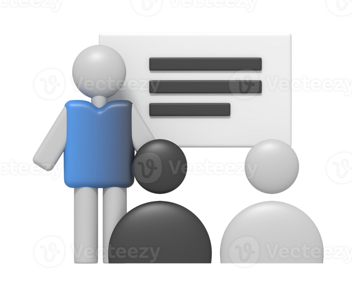 Team presentation worker png