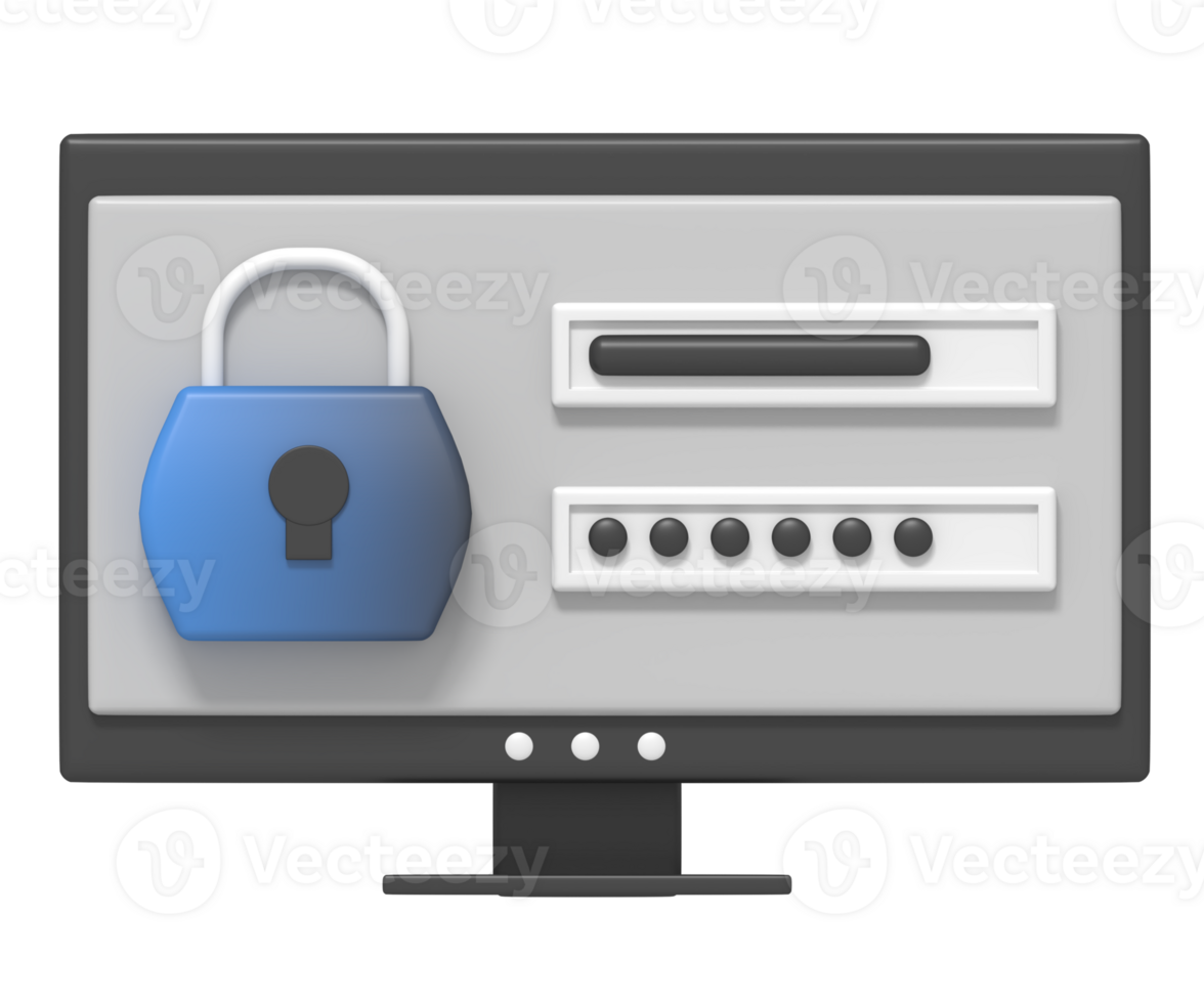 Login page on screen png