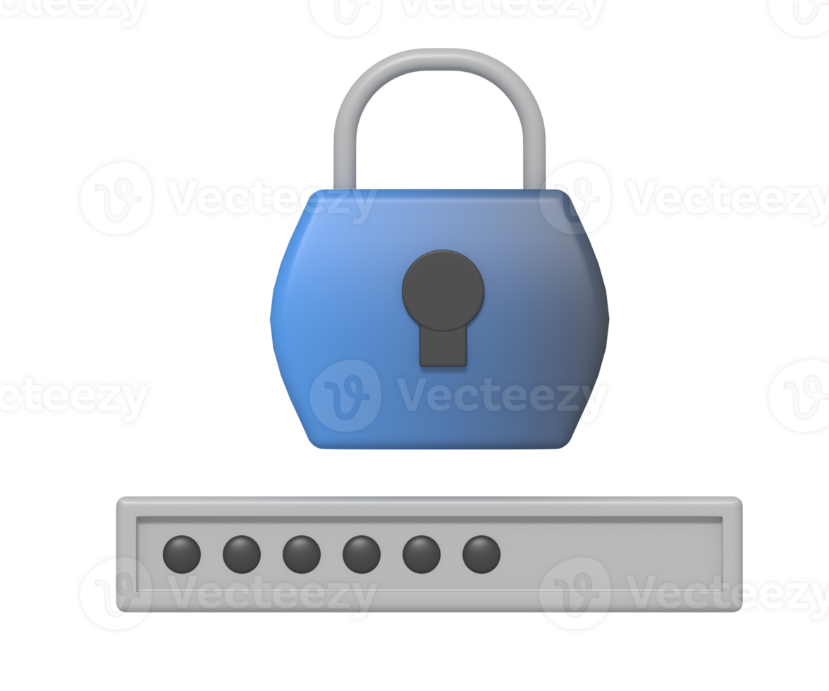 Password security padlock png