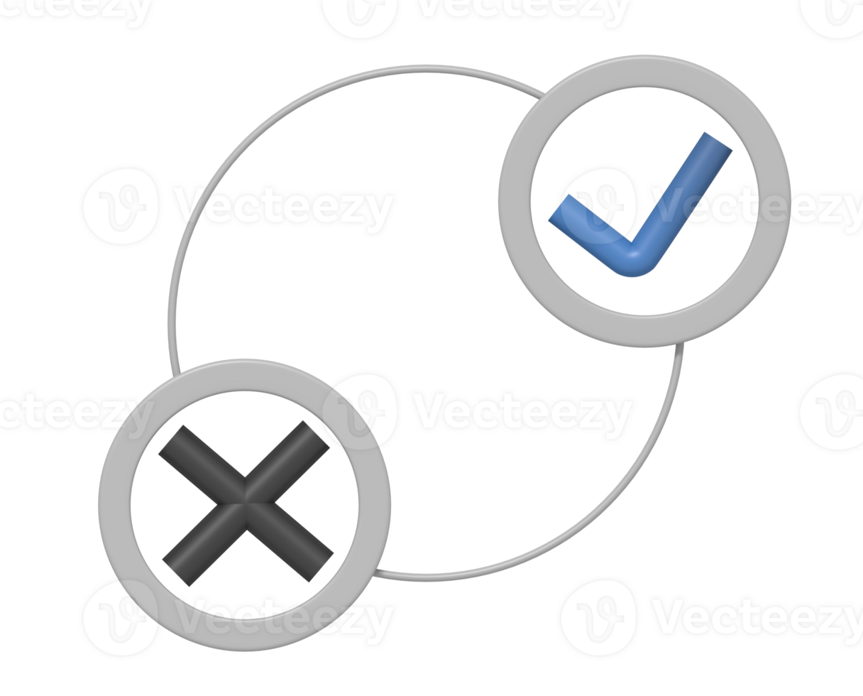 Check and cross option png