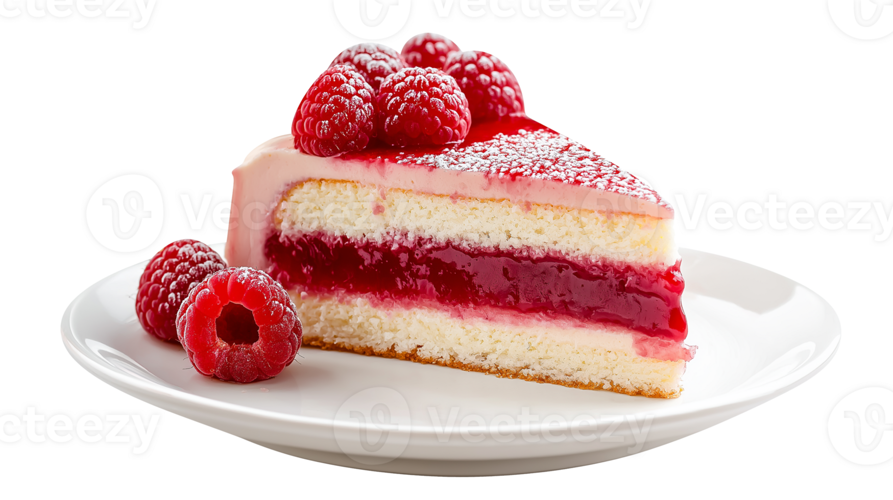 Raspberry cheese cake transparent isolated png