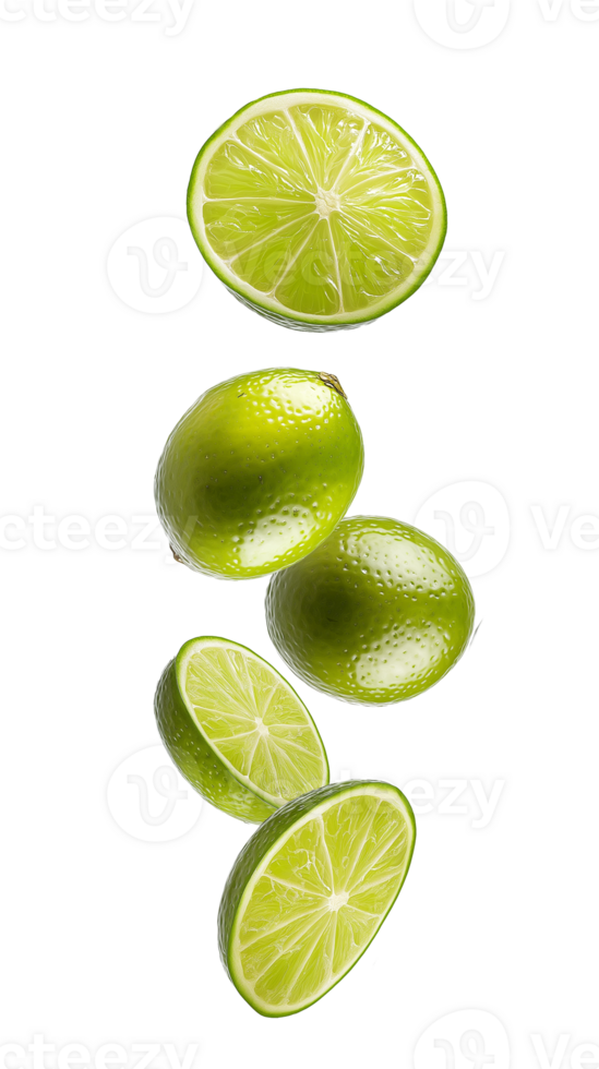 Realistic Lime Composition with Transparent Background png