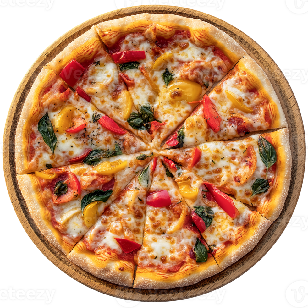 Italian pan pizza isolated transparent png