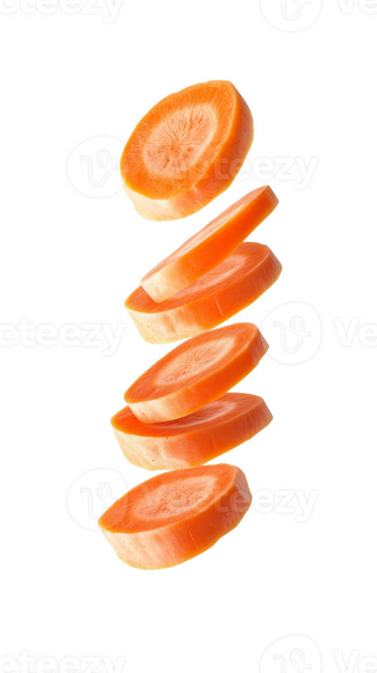 Carrot slice isolated transparent objects png