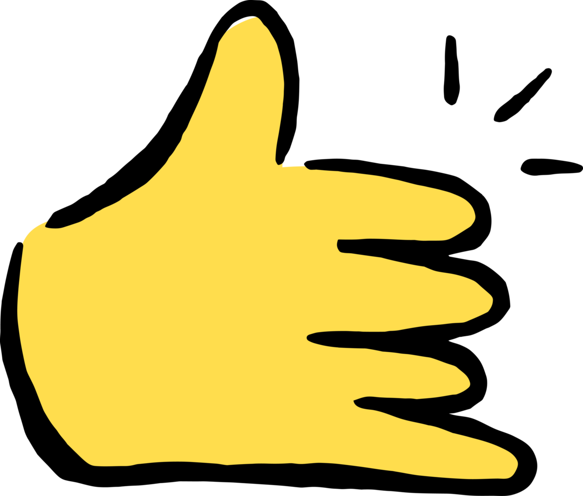 call me hand Doodle Hand icons emoji sticker png