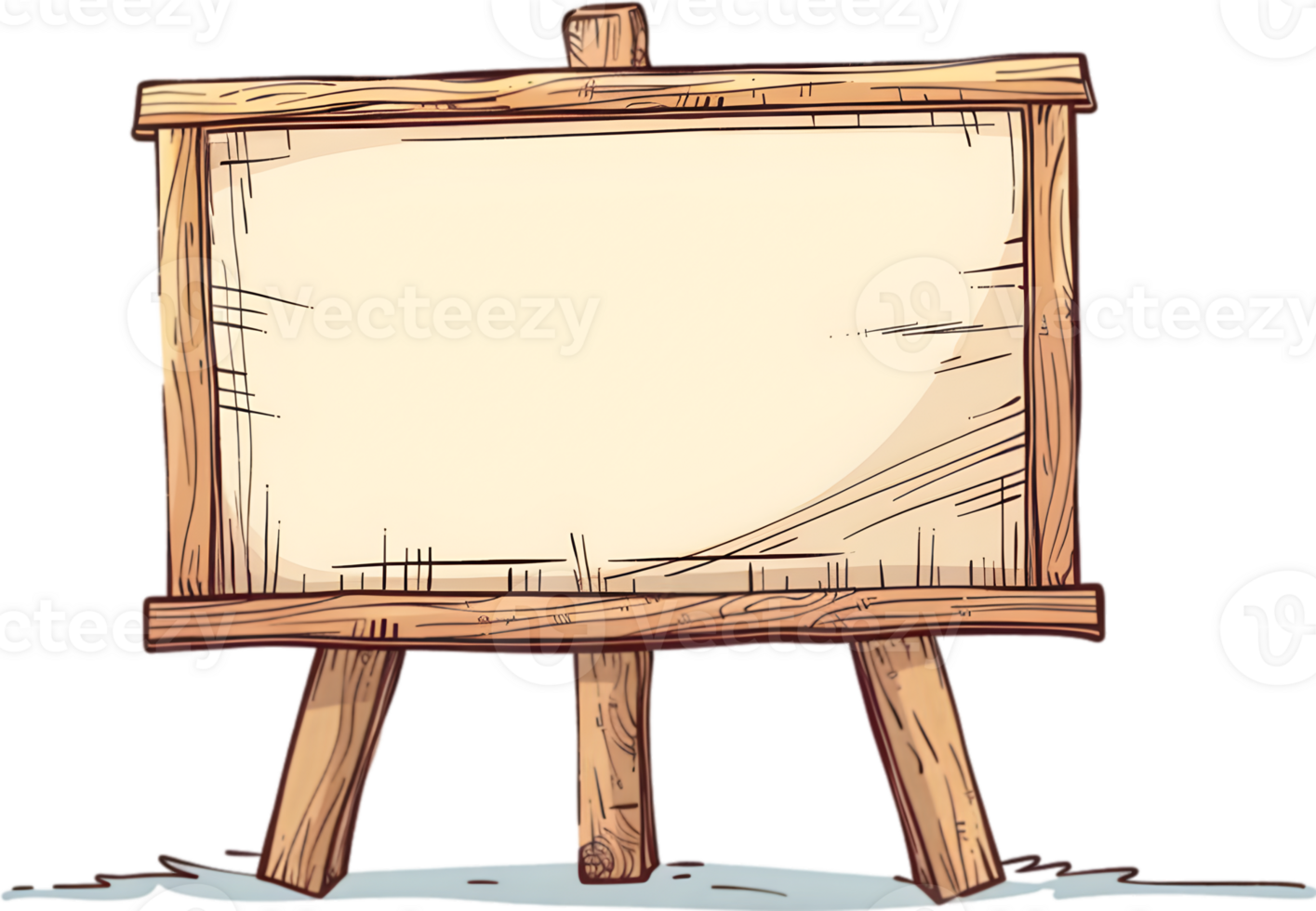 An easel with a blank board on it png