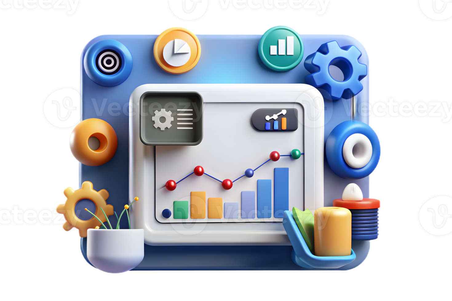 Isometric AI Powered Predictive Analytics Frame concept as A clean ...