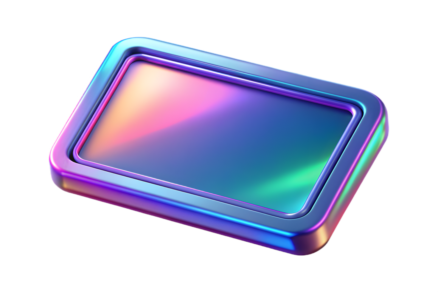 A colorful square with a rainbow background png