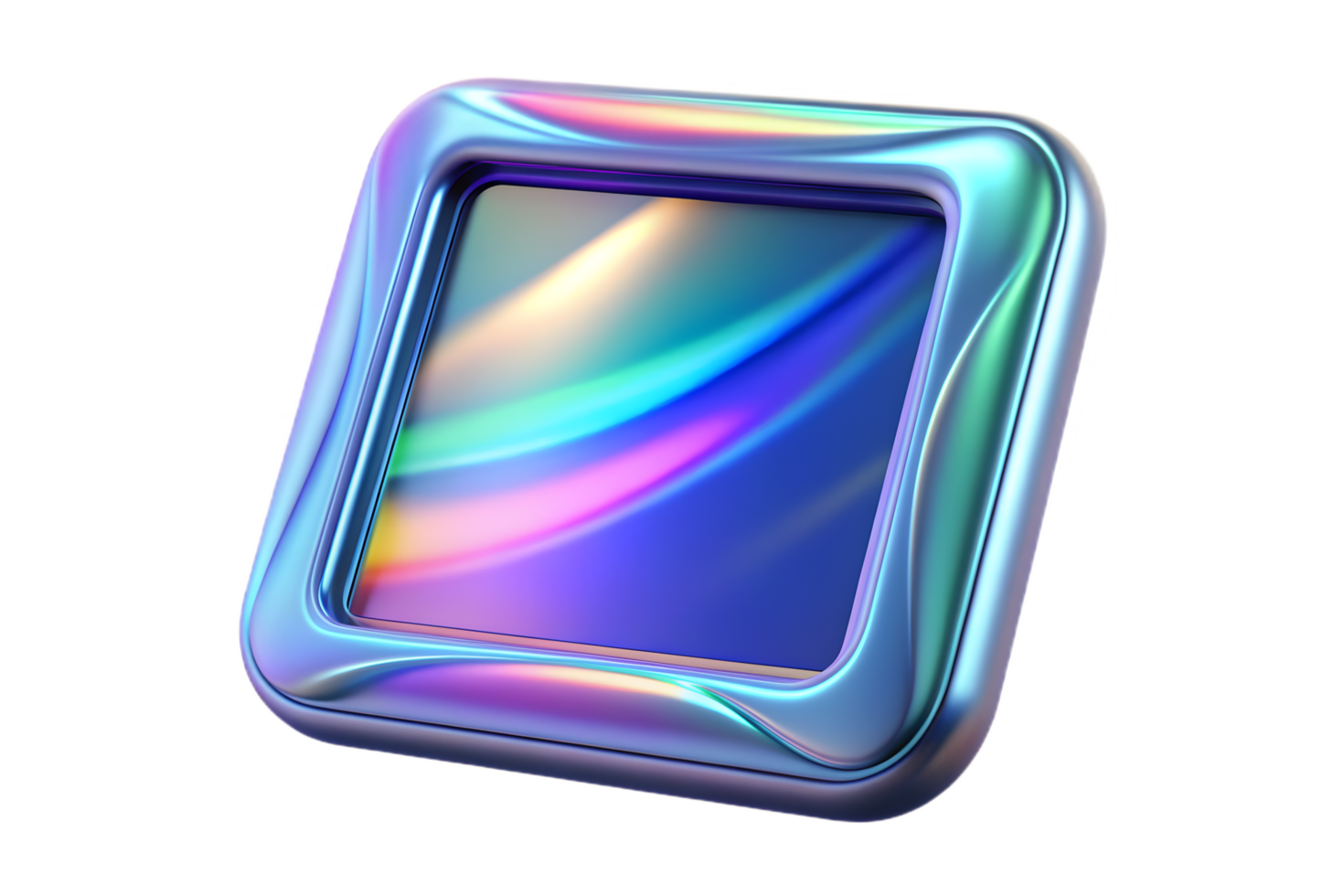 A colorful square with a rainbow design on it png
